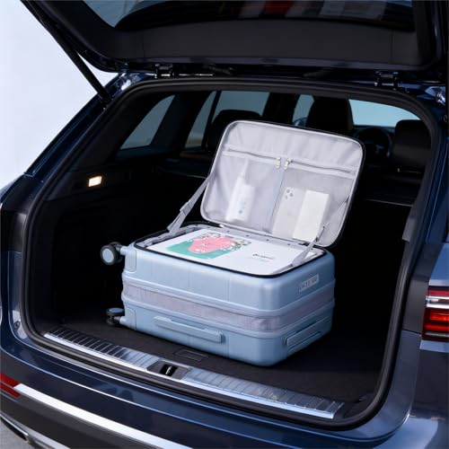 Expandable Large Checked Luggage (Grey / 28 Inch EXT)
