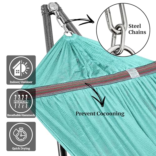 Universal Double Hammock with Stand Included Foldable (1. Sky)