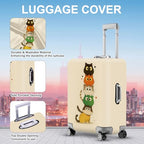 Stacked Cute Cats Luggage Cover (#38 / S(fits 20-22inch suitcase))