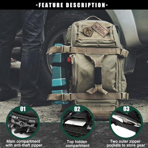 Gym Bag for Men Duffle Bags Backpack (45l / Coyote)