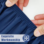 2 Pack Rectangle Spandex Fitted Table Cloth (Navy / 96" x 36" (Rectangular))