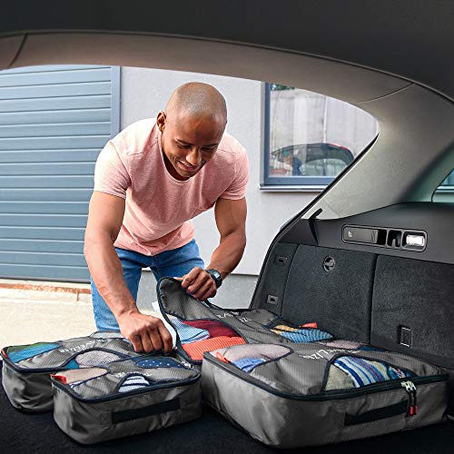 Grey Travel Packing Cubes 5 pcs Luggage Organizer Set for Bag & Suitcase (Grey)