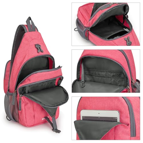 Sling Bag for Men Women (Red)