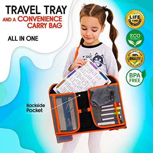 Kids Car Seat Travel Tray (ORANGE)
