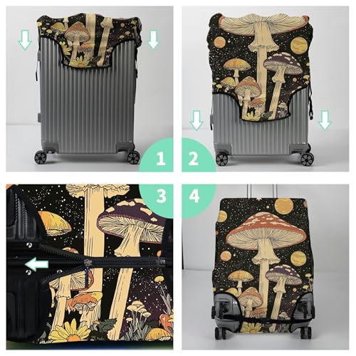 Luggage Cover + Tag (Mushrooms / S)