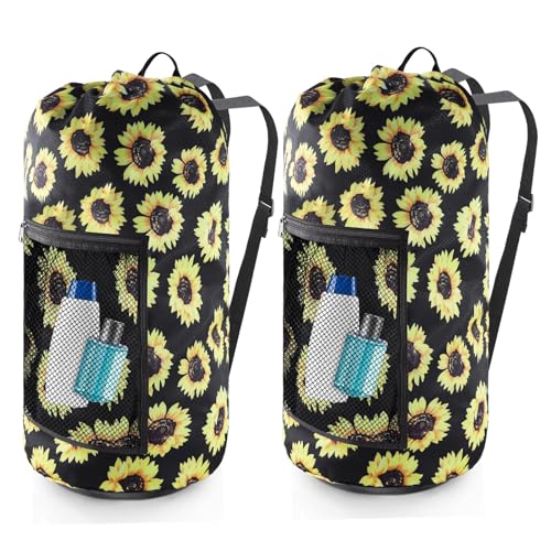 Laundry Bag Backpack (2Pack / Sunflower)