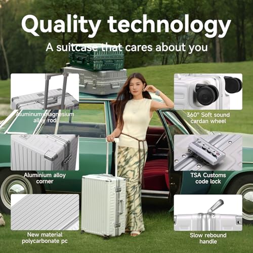 28 Inch Checked (white / 28 Inch Checked Luggage)