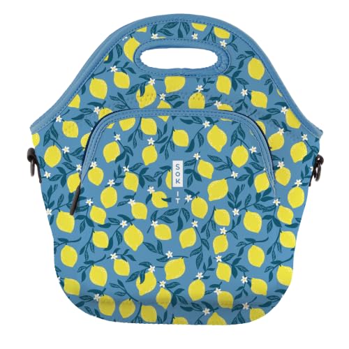 LunchTote Zippered Bag Insulated Neoprene Caddy (Main Squeeze / X-Large 6.5 Quart Lunch Tote)