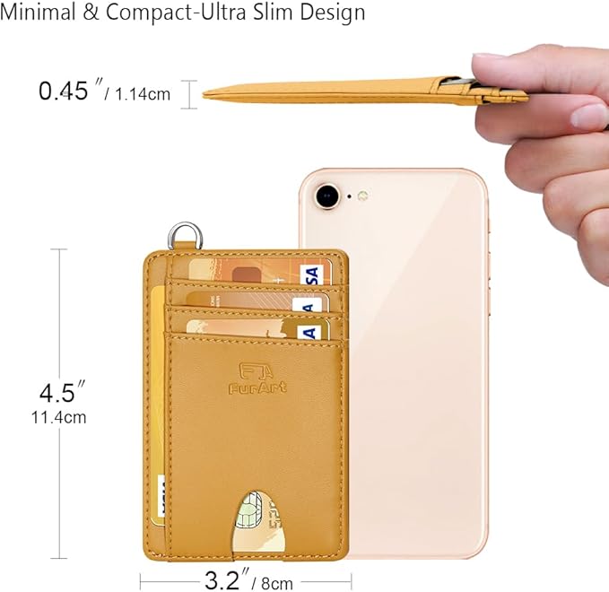 FurArt Slim Minimalist Wallet, Front Pocket Wallets, RFID Blocking, Credit Card - Image 7