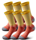 Men 6 Pack Athletic Compression Crew Socks for Running Gym Sports (7-8 / Gray Heather 8426)