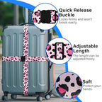Luggage Straps for Suitcases (Pink Leopard)