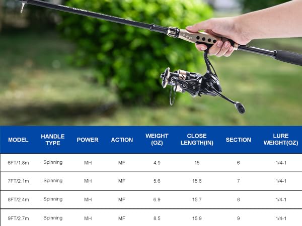 Fishing Rod and Reel Combo (2 Rod & 2 Reel Spinning Fishing Combo - Portable Fishing Rod Bag / 2.7M/9FT - B)