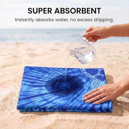 2 Pack Microfiber Beach Towels Oversized 71x32 Turtle Whale Shark (2 Pack Turtle Whale Shark / X-Large (32x71 inches))
