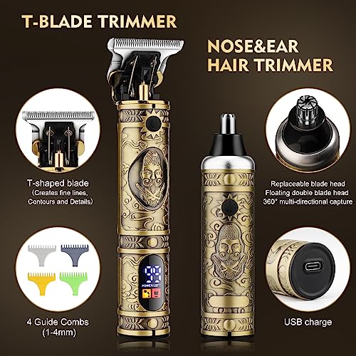Professional Hair Clippers for Men (Gold-2)