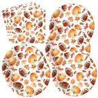 50Pcs Fall Football Paper Plates and Napkins (Fall Football)