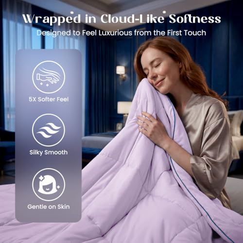 Temperature Regulating Comforter (Lavender Fog / Ultimate Twin XL (68"x90"))