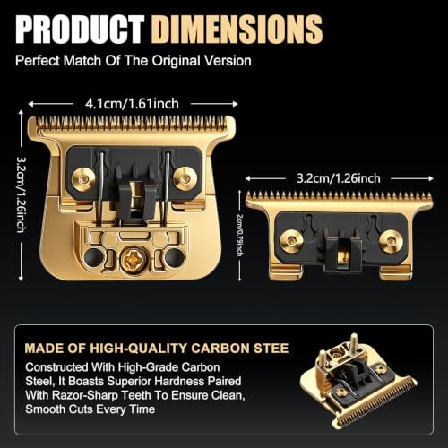 707GOLD2.0 Replacement Blades Compatible with BaBylissPRO FX787 (gold)
