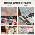 Air Production Multi‑Size Clear Zipper Pouch (Pink / Multi)