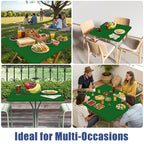 2 Pack Square Spandex Fitted Table Cloth (Emerald Green / 34" x 34" (Square))