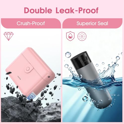 Travel Bottles TSA 4x2oz With Case Leak (Pink)