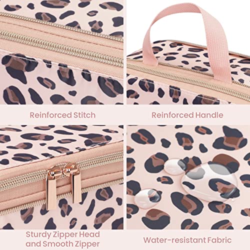 Compression Packing Cubes for Travel (10 Leopard Print Rose Gold / 6-Piece Set)