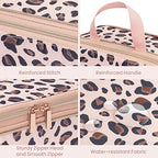 Compression Packing Cubes for Travel (10 Leopard Print Rose Gold / 6-Piece Set)