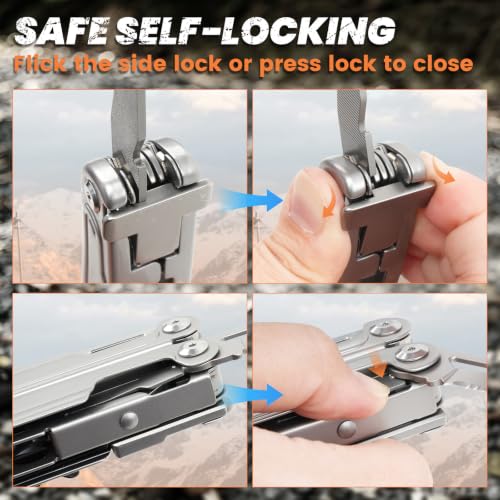 18-in-1 Multitool Pliers Pro, EDC Pocket Knife & Replaceable Tool (Silver / 18 in 1)