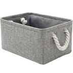 Storage Bins for Shelves (Grey / Small -11.8Lx7.9Wx5.2H)