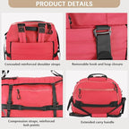 86L Collapsible Wheeled Duffle Bag Waterproof (Red)