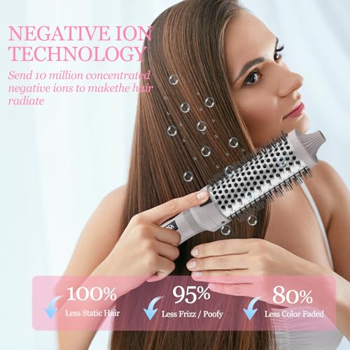 1.5 Inch Thermal Round Brush for Blowout Style (Silver / 1.5 Inch)