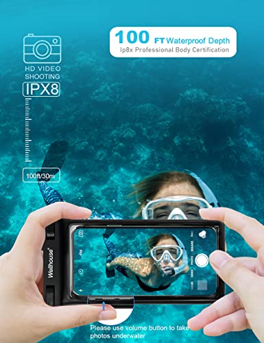 Waterproof Phone Pouch (1 Pack - Black7.0")