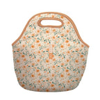 LunchTote Zippered Bag Insulated Neoprene Caddy (Blush Blossoms / Large 4.5 Quart Lunch Tote)