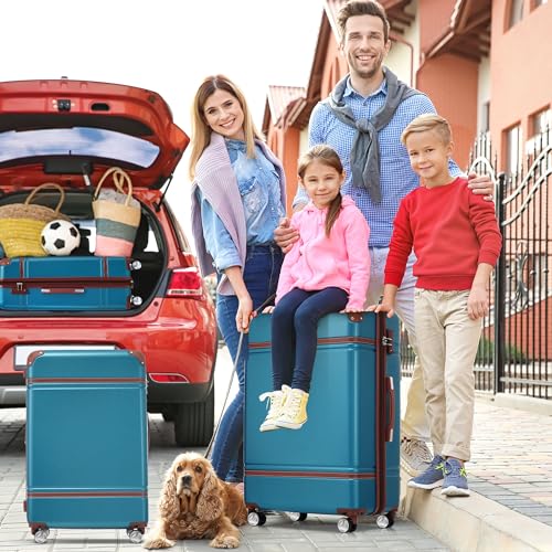 Luggage Set 3 Piece (Vintage Luggage / Blue(12+20+24+28))
