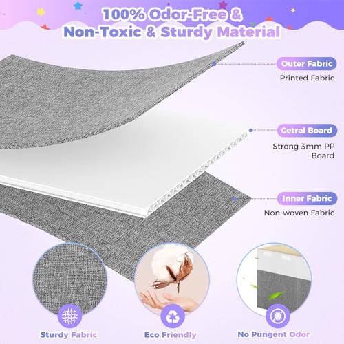 Extra Large Toy Box (Extra Large Gray & White)