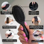 Mini Hair Brush Detangler (Black - Mini)