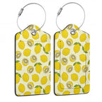 2 Pack Luggage Tag for Suitcase (Yellow Lemon)