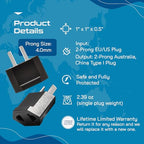 Australia China Plug Adapter Socket (6 Pack - Australian/China / Black)