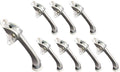 QCAA Heavy Duty Kickdown Door Stopper, Zinc Die Cast, Satin Chrome, 8 Pack by QCAAHardware