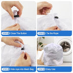 3 Pack XXL Mesh Laundry Bags for Delicates (White / Jumbo 3 pcs)