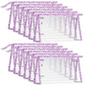 12 Pieces Clear Makeup Bag PVC Portable Travel Makeup Cosmetic Toiletry Zippered Pouches Waterproof Vinyl Plastic Large Clear Organizer Storage Case (12pcs Purple L)
