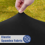 2 Pack Rectangle Spandex Fitted Table Cloth (Black / 60" x 30" (Rectangular))