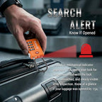 TSA Approved Luggage Locks with Search Alert Indicator (Orange)