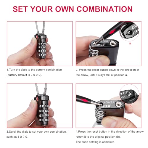 Travel Locks TSA Approved (2p Pink)