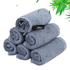 Face Wash Cloths 6 Pack (Slate Blue / 10x10 inch-6 Pack)