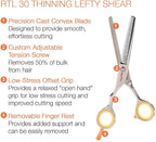 Cricket Centrix Roc-It Dog Professional Stylist 5” Hair Cutting Shears and RTL-30 Thinning Hair Cutting Scissors Duo Set, Salon Barber Supplies for Women and Men Haircut, Lefty