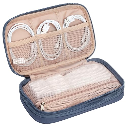 Electronics Travel Organizer Cord Case (Medium / Aegean-Blue)