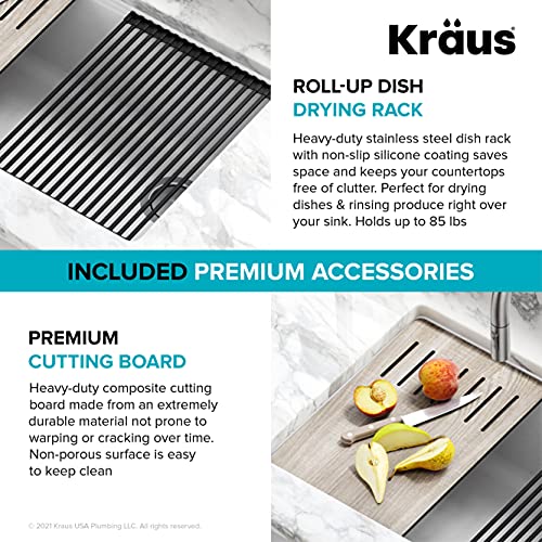 Metallic White 32 in Undermount Granite Kitchen Sink KGUW1 (White / 32 Inch / Sink)