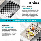 Metallic White 32 in Undermount Granite Kitchen Sink KGUW1 (White / 32 Inch / Sink)