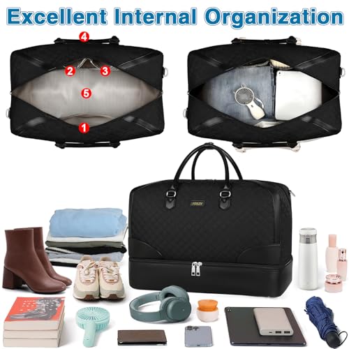 Weekender Overnight Bag for Women (Large / 9-black)