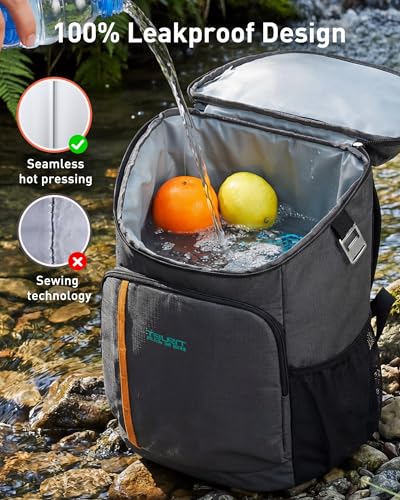 Cooler Backpack Insulated 30 Cans (Black / Simple zipper)
